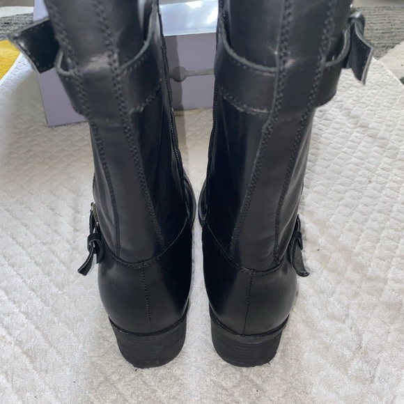 Marc Fisher Leather Combat boot, Black, size 9 - Picture 8 of 12